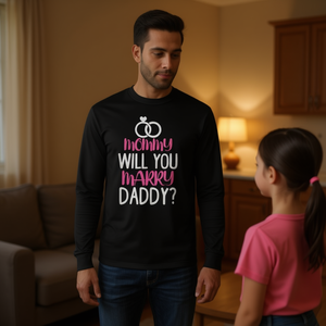 T-shirt à manches longues pour enfants « Maman, tu veux bien marier Papa ? » - Demande en mariage - Product Image 3