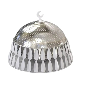 Olla caliente de acero inoxidable con diseño de hoja blanca decorativa con tapa Juego de comedor moderno para servir y mantener la comida caliente - Product Image 1