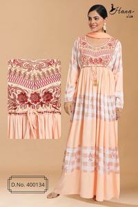 Robe Longue Musulmane Jilbabs Abaya Broderie Islamique Hiver Femme Caftan - Product Image 6