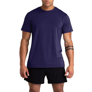 T-shirt en coton pour homme T-shirt basique confortable et respirant pour un usage quotidien décontracté Fi, tissu doux au toucher Léger - Product Image 1