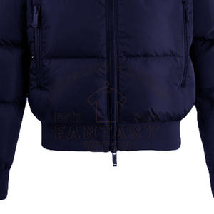 Custom Winter Polyester Zip up Warm <b>Hoodie</b> Jacket Outerwear Padded <b>Quilted</b> Puff Bubble Down Coat Winter Puffer Jacket Mens - Product Image 3