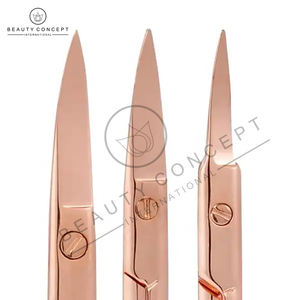 Ciseaux à ongles incurvés en or rose pour femmes et hommes, qualité allemande, acier inoxydable, ciseaux de manucure et pédicure, cuticules, pour droitiers - Product Image 5