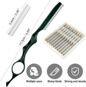 Cuchillo para adelgazar el cabello de alta calidad, maquinilla de afeitar texturizante para peluquero y peluquería de Gray Rocks - Product Image 2