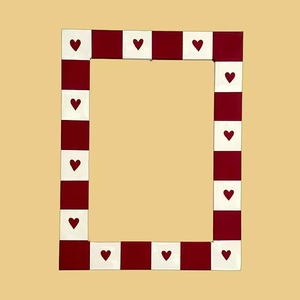 Marco de Fotos de Madera de Mango con Hojas Pintadas a Mano, Rectangular Artístico, Grabado, Acabado Natural, Decorativo para Mesa, Diseño para Exhibición en el Hogar - Product Image 1