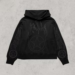 Sudadera con Capucha Estampada de Felpa Gruesa Orgánica 100% Algodón Ecológica de 500 Gramos para Hombre de Invierno - Product Image 5