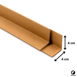 Cantoneles Protectores de Cartón Reciclado 120 cm x 4 cm, Refuerzo de Bordes y Esquinas para Palets y Embalajes - Product Image 4