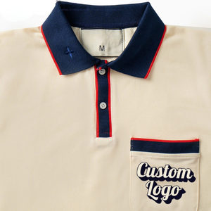 เสื้อยืดออกกำลังกายคุณภาพสูงสำหรับผู้ชาย เสื้อโปโลคอปกสำหรับกอล์ฟ พร้อมงานปัก 3 มิติ พิมพ์ลายสกรีน และโลโก้แบบกำหนดเอง - Product Image 4