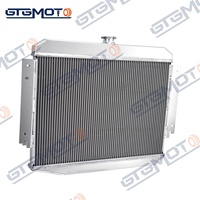 GTGMOTO Radiateur en aluminium à 3 rangées pour Dodge B/D/W D100 D150 W200 Pickup Van V8 1971-1979