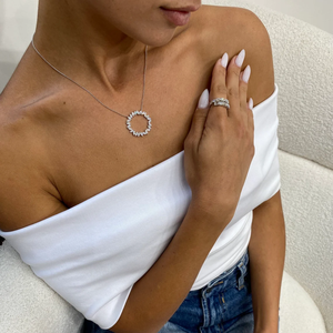 Diseño Premium IGI certificado Marquesa laboratorio cultivado diamante 14K oro sólido boda collar fino mujeres Festival joyería para mujeres - Product Image 5