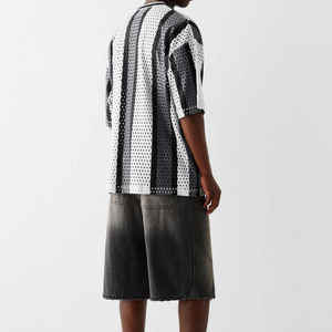 Nueva llegada de alta calidad 100% algodón camisetas de malla de gran tamaño para hombres Color sólido camisetas de verano estampado personalizado de secado rápido - Product Image 4