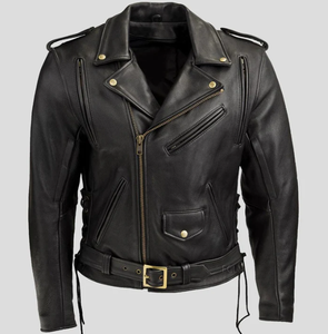 Nouvelle Veste en Cuir Unisexe Modèle 2026 Tendance Coupe-Vent Col Montant Logo Avant Écologique Respirante Vintage Hiver - Product Image 1