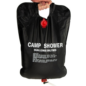 Douche solaire de camping TG60301 NOIRE 5 GAL/20L en PVC durable, rectangulaire, grande taille - Product Image 3