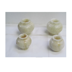 Beau vase à fleurs en marbre vase en pierre fait à la main artistique de qualité supérieure idéal pour le salon et la salle à manger de l'hôtel resort restaurant - Product Image 4