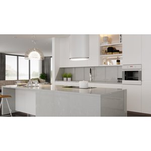 Grande dalle en quartz gris Savoie Unionstone, composition cristalline, étanche, design moderne, application murale - Product Image 2