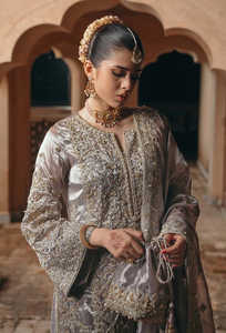 Vestido de Fiesta Paquistaní de Lujo con Bordado Intenso para Mujer, Estilo Nupcial para Recepción de Bodas - Product Image 6