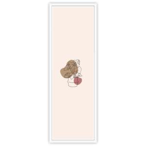 Minimalist Decor White Wood Poster <b>Frame</b> 60 X 180cm Made of MDF with <b>Plant</b> Pattern - Product Image 1