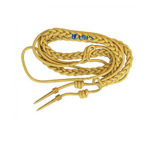 Aiguillettes ceremoniales hechos a medida, accesorios Uniformes, cordones de hombro dorados trenzados ceremoniales con punta - Product Image 6