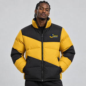 <b>Men's</b> Winter Puffer <b>Jacket</b> Custom Logo Design Waterproof Streetwear Custom Made <b>Long</b> Regular Sleeves Puffer <b>Jackets</b> for <b>Men</b> - Product Image 1