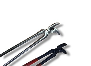 Instrumento veterinario para cubierta de mandíbula curvada con revestimiento de goma negra para cuidado de pezuña de caballo, herramienta para herrador - Product Image 4