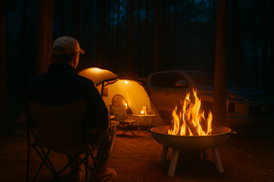 Portable Steel <b>Camping</b> Stove with Fire Pit Bowl for Outdoor Patio Heating and Backyard Use - Product Image 2