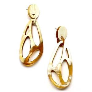 Indian Handmade Alloy <b>Huggie</b> <b>Earrings</b> with Shell Natural Eco-Friendly Luxury Jewelry for Women & Girls - Product Image 2