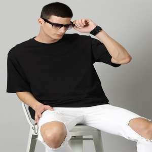 Nouveaux t-shirts à manches longues grande taille pour hommes col haut en coton impression personnalisée t-shirts vierges vêtements t-shirts unis à impression personnalisée - Product Image 3