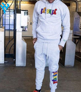 ชุดวอร์มสำหรับผู้ชายชุดออกกำลังกายแขนยาวผ้าคอตตอน100% กางเกงขายาวทรงหลวมดีไซน์ใหม่2025 - Product Image 2