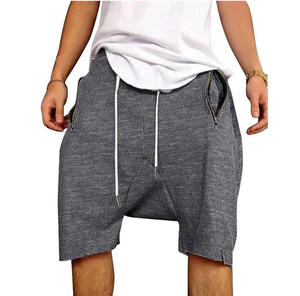 OEM Wholesale Drop Crotch <b>Sweat</b> <b>Shorts</b> 100% Cotton Nonwoven Breathable Quick Dry High Street Style Summer Fitness <b>Men</b> - Product Image 5