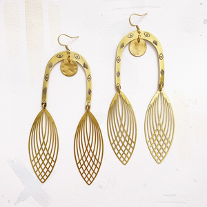 Hot Selling Flower Brass <b>Earring</b> Trending Products New Arrivals Household Wearing <b>Earring</b> Customized Size and Sale - Product Image 5