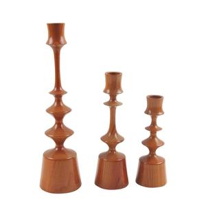 Creative Design Wooden Candle Holder Brown Color For Dining Table Side Table Home Hotels Restaurant Hot <b>Sale</b> Candle Holder - Product Image 2