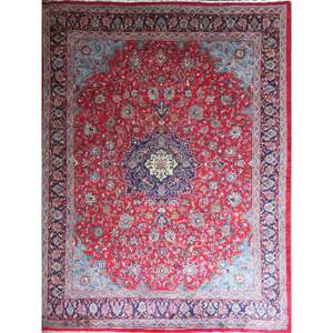 Grand tapis moderne en laine, motif médaillon vintage, tapis noué à la main de qualité supérieure, extra épais, élégant, textile artisanal, classique pour la maison - Product Image 1