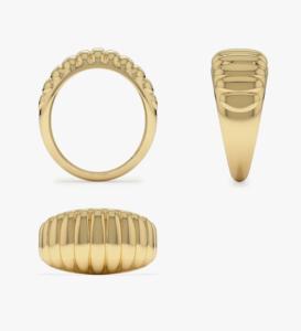 Anillos de Plata 925 Chapados en Oro de 18K para Mujer, Estilo Vintage, Geométrico, Grueso, para Boda, Aniversario, Fiesta, Minimalista, Tercer Anillo - Product Image 4