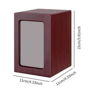 Urna de cremación de madera de primera calidad con diseño atemporal, perfecta para funerales, servicios conmemorativos y exhibiciones de patrimonio familiar en casa - Product Image 3