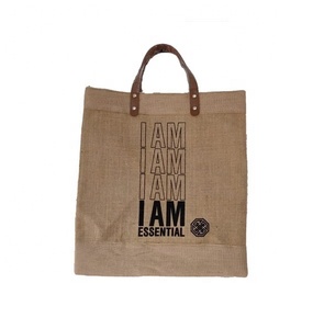 Offre Spéciale sac fourre-tout écologique en toile de jute avec logo personnalisé sérigraphié de haute qualité de l'usine indienne de jute biologique - Product Image 1