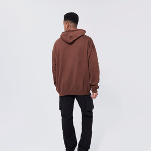 Sudaderas con capucha 100% algodón con estampado de hojaldre y logotipo personalizado, sudaderas con capucha gráficas informales Y2K de 450gsm para hombre - Product Image 4