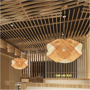 <b>Boho</b>-Chic Lotus Leaf Pendant Light with Handwoven Rattan for a Unique Statement Piece - Product Image 4