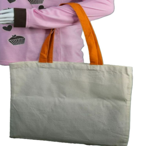 Sac fourre-tout en coton pour femmes, nouveau style, écologique, avec fermeture éclair, poche brodée, logo imprimé personnalisé pour un usage quotidien - Product Image 3