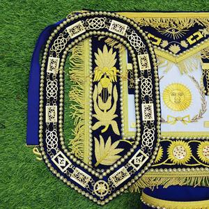 DELANTAL GRAN MAESTRO MASÓNICO CON COLLAR Y PUÑOS PÚRPURA HSE - Product Image 3