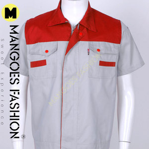 T-shirt de travail de mécanicien automobile de haute qualité en coton à manches courtes, avec deux poches, imprimé sérigraphié, couleur personnalisable - Product Image 5