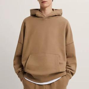 Fabricantes de ropa Ropa Hombres Peso pesado Algodón Fleece Boxy Hoodie 450 GSM French Terry Sudaderas con capucha recortadas de gran tamaño - Product Image 3