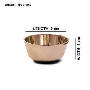 Meilleure qualité fait à la main Kansa bol en métal Original indien usine ustensile de service à manger améliore le bien-être digestion ayurvédique - Product Image 4