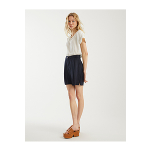Shorts de Lino con Cinturón para Mujer, Alta Calidad, de Turquía - Product Image 2