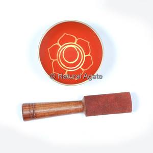 Vente en gros à bas prix Ensemble de bols en pierre d'agate Méditation de guérison Ensemble de bols chantants à 7 chakras | Bol chantant en plexus solaire - Product Image 6