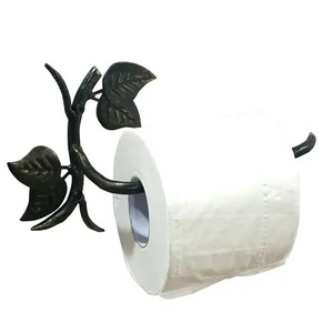 Support mural décoratif pour rouleau de papier toilette, support vertical en laiton, écologique, léger, auto-adhésif, à fixer au mur - Product Image 3
