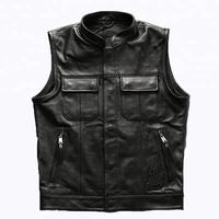 Nouveau gilet en cuir de vachette pour homme, style moto, décontracté, printemps, tissu tissé, logo frontal, coupe-vent, respirant, imperméable