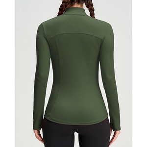 Chaquetas con cremallera Mock Turtleneck Fall Hoodies Mujeres Ligero Equipado 2024 Ropa de entrenamiento atlético con bolsillos - Product Image 2