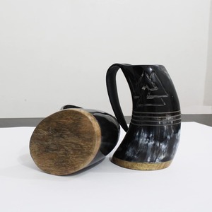 Tazas de cuerno talladas a mano auténticas-100% recipientes para beber cuerno de búfalo de agua genuina para hidromiel, whisky y bebidas especiales - Product Image 3