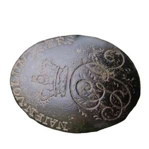 Plaque de ceinture ovale portée par un officier d'un régiment britannique de bénévoles au XVIIIe siècle, avec boucle - Product Image 3