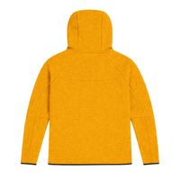 Ensemble de survêtement pour homme, veste à capuche zippée et pantalon de jogging en polaire technique, couleur moutarde, pour l'entraînement sportif et les activités physiques