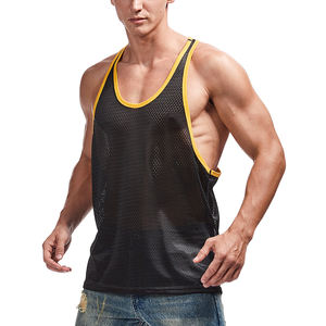 Custom Logo <b>Black</b> Tank Top Fitness Wear Men Shirts Workout Clothing Plus Size Sport Gym Men's Vests - Product Image 4